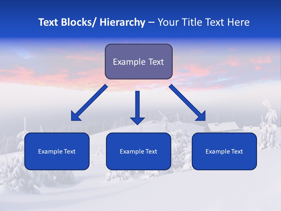 A Snowy Landscape With Trees And A House In The Distance PowerPoint Template