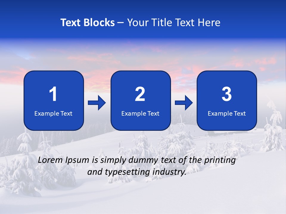 A Snowy Landscape With Trees And A House In The Distance PowerPoint Template