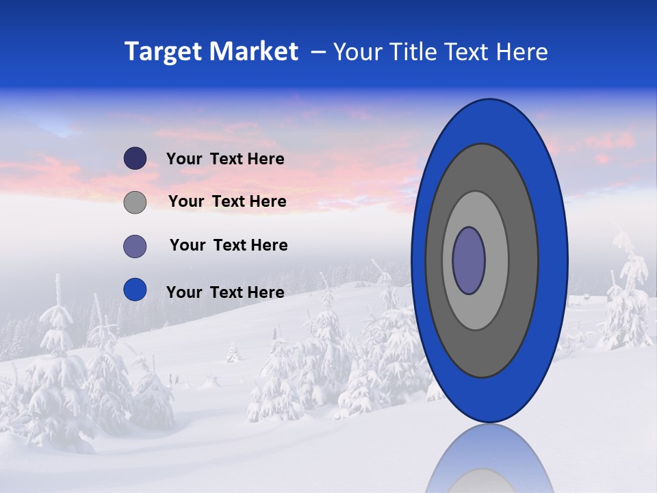 A Snowy Landscape With Trees And A House In The Distance PowerPoint Template