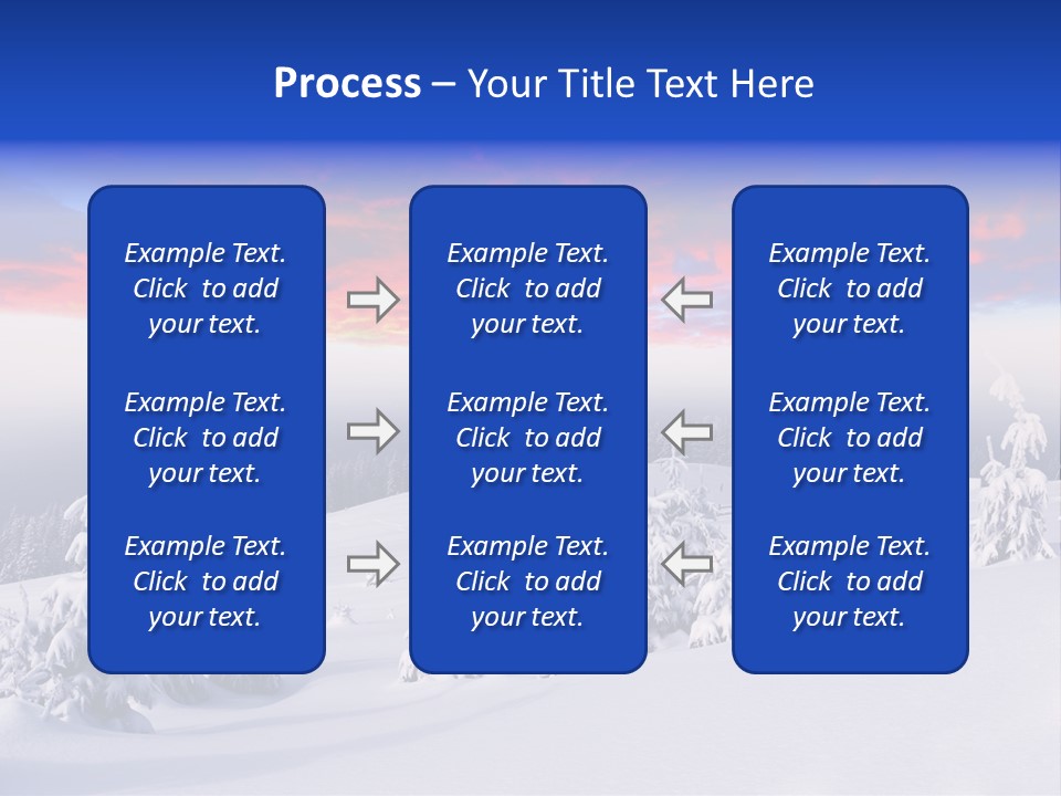A Snowy Landscape With Trees And A House In The Distance PowerPoint Template