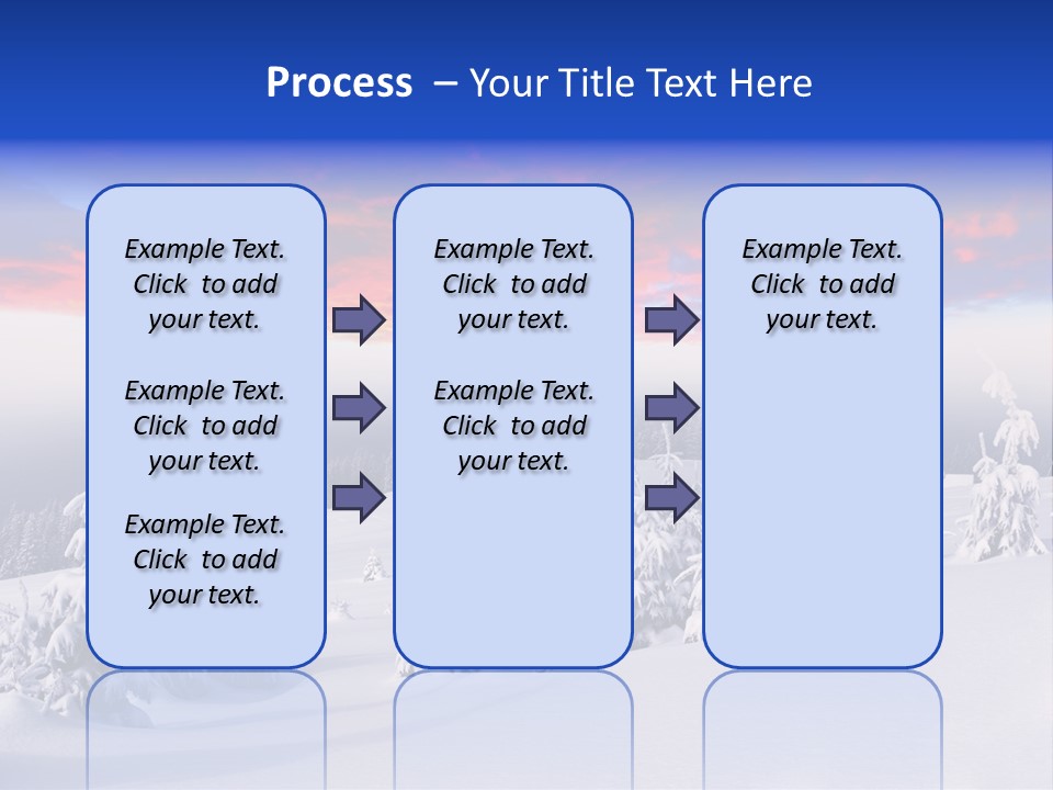 A Snowy Landscape With Trees And A House In The Distance PowerPoint Template