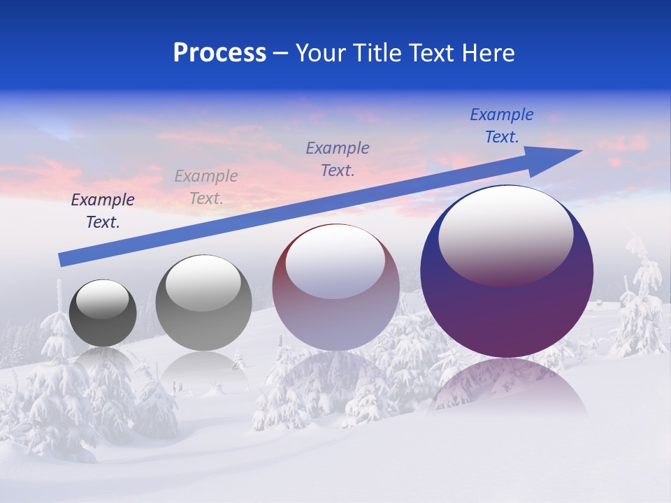 A Snowy Landscape With Trees And A House In The Distance PowerPoint Template