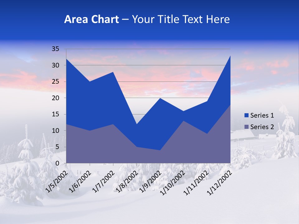 A Snowy Landscape With Trees And A House In The Distance PowerPoint Template