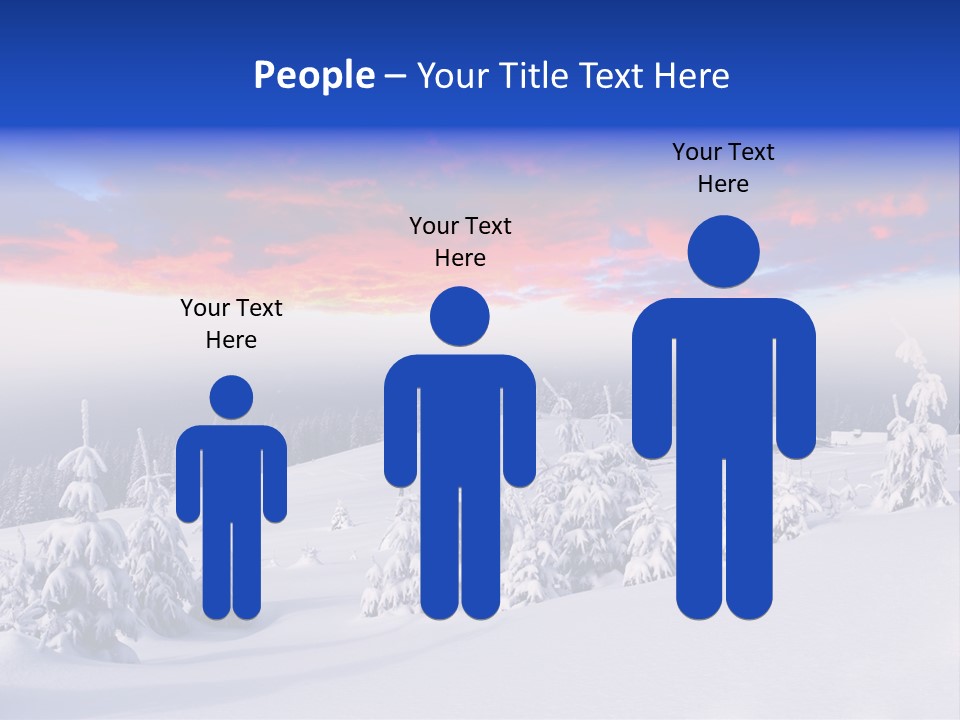 A Snowy Landscape With Trees And A House In The Distance PowerPoint Template