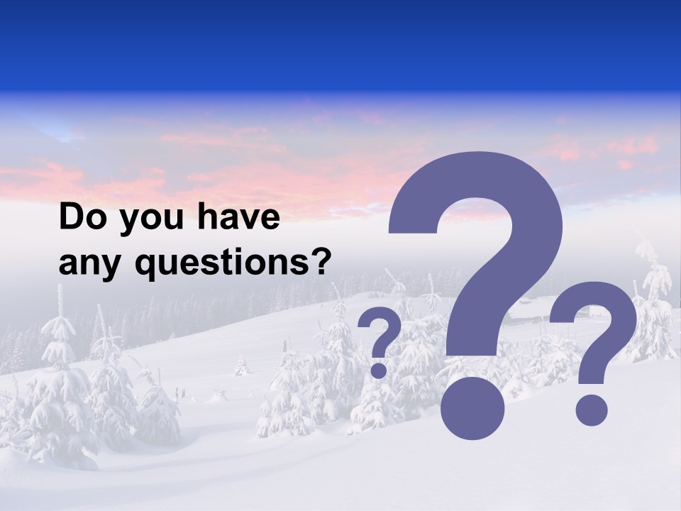 A Snowy Landscape With Trees And A House In The Distance PowerPoint Template