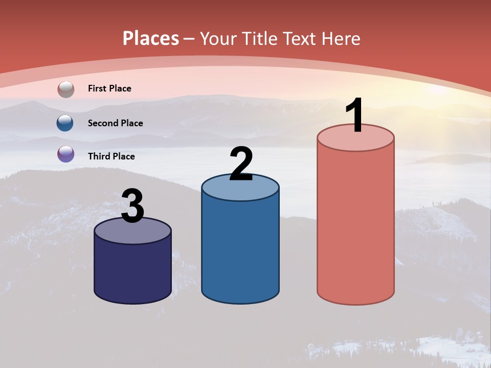 A Sunset Over A Mountain Range With Clouds In The Foreground PowerPoint Template