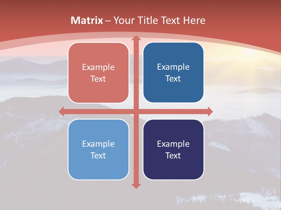A Sunset Over A Mountain Range With Clouds In The Foreground PowerPoint Template