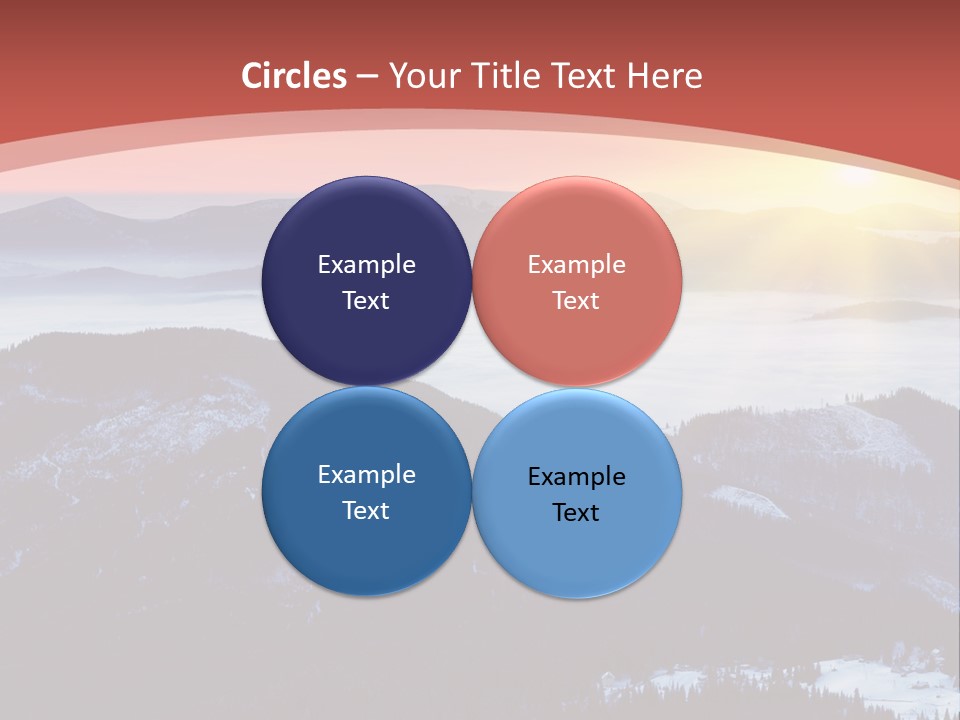 A Sunset Over A Mountain Range With Clouds In The Foreground PowerPoint Template