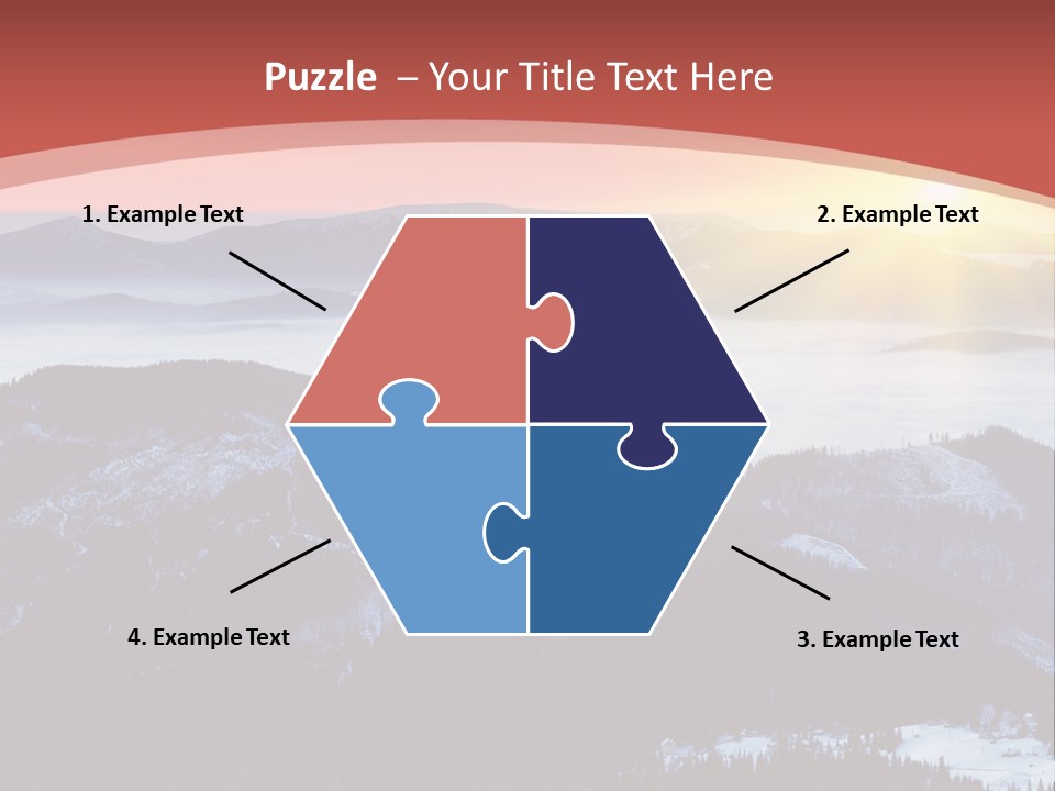 A Sunset Over A Mountain Range With Clouds In The Foreground PowerPoint Template
