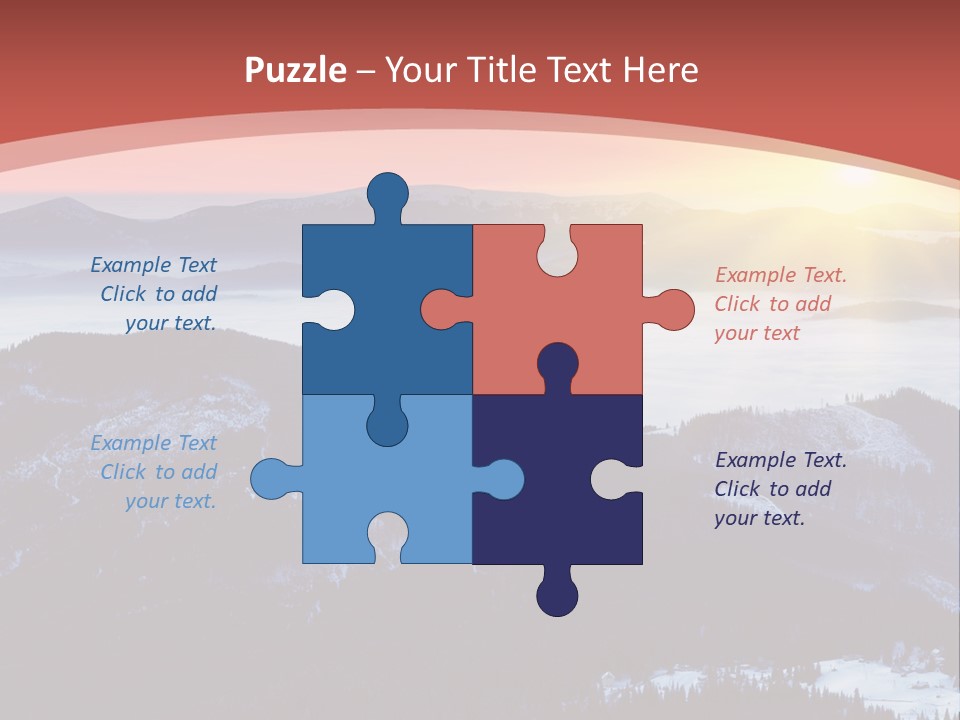 A Sunset Over A Mountain Range With Clouds In The Foreground PowerPoint Template