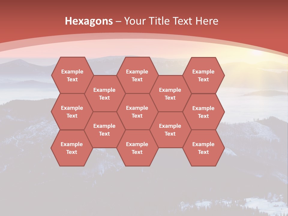 A Sunset Over A Mountain Range With Clouds In The Foreground PowerPoint Template