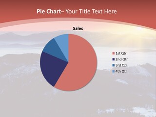 A Sunset Over A Mountain Range With Clouds In The Foreground PowerPoint Template