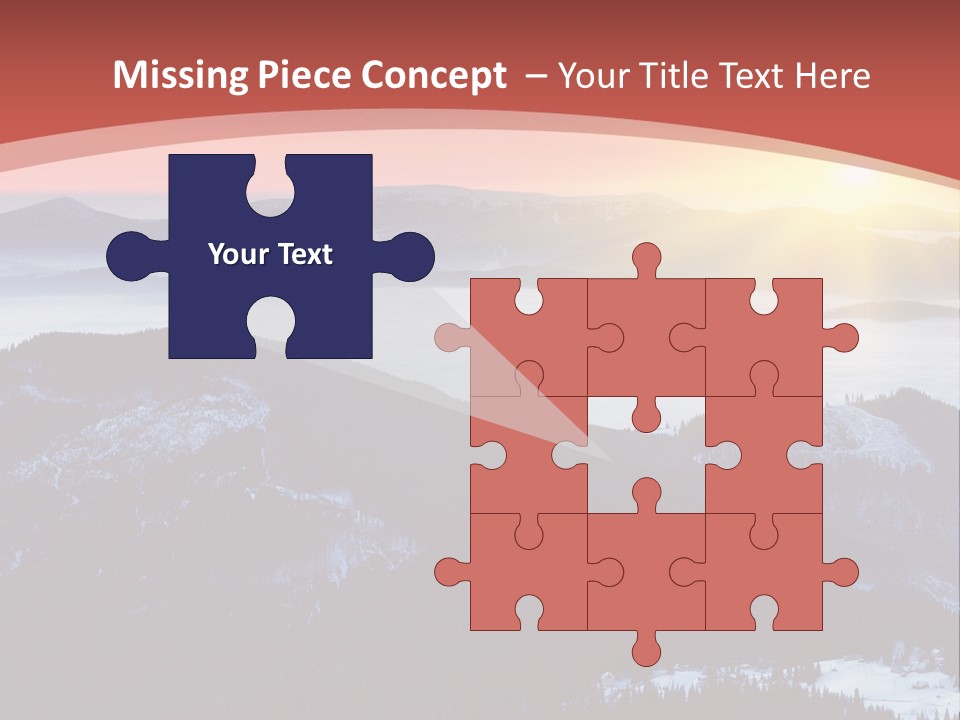 A Sunset Over A Mountain Range With Clouds In The Foreground PowerPoint Template
