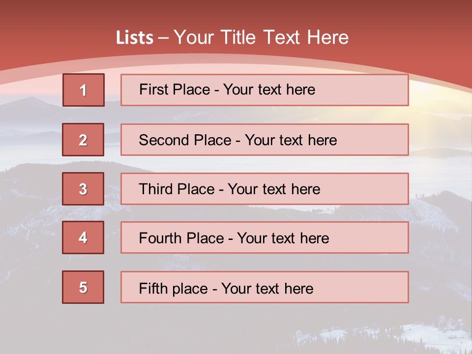 A Sunset Over A Mountain Range With Clouds In The Foreground PowerPoint Template