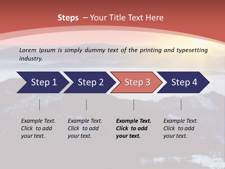 A Sunset Over A Mountain Range With Clouds In The Foreground PowerPoint Template