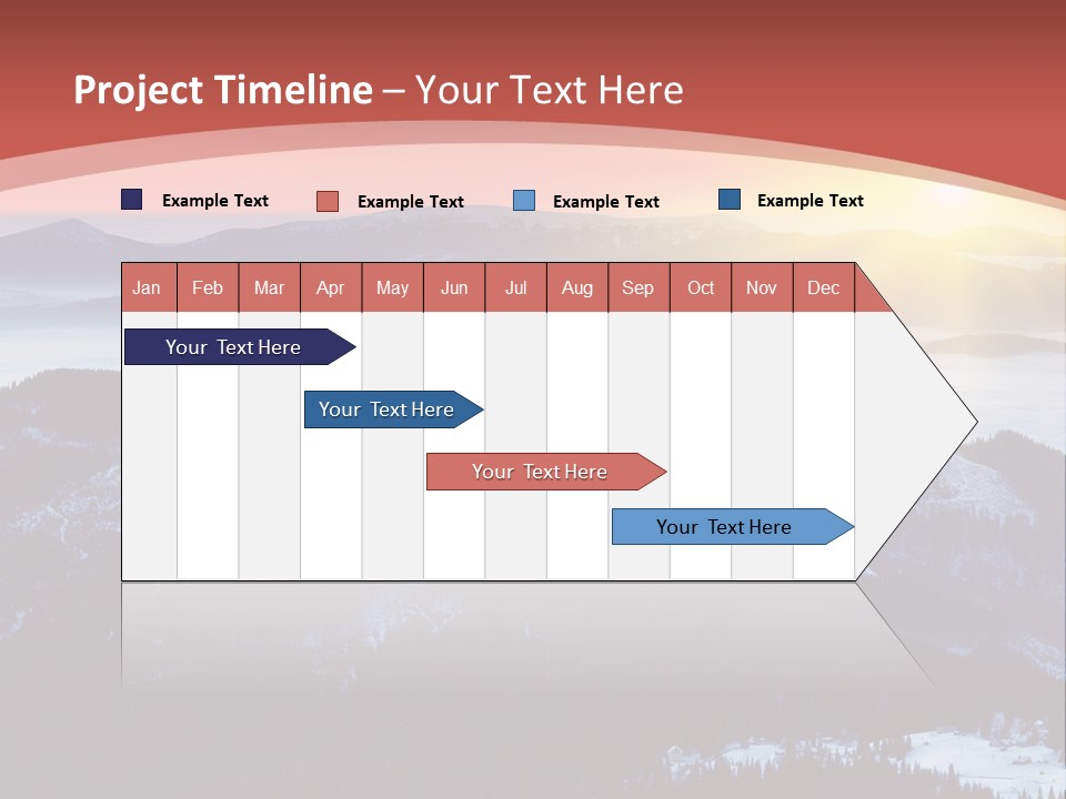 A Sunset Over A Mountain Range With Clouds In The Foreground PowerPoint Template