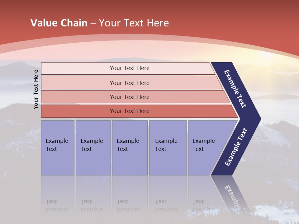 A Sunset Over A Mountain Range With Clouds In The Foreground PowerPoint Template
