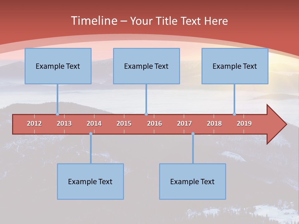A Sunset Over A Mountain Range With Clouds In The Foreground PowerPoint Template