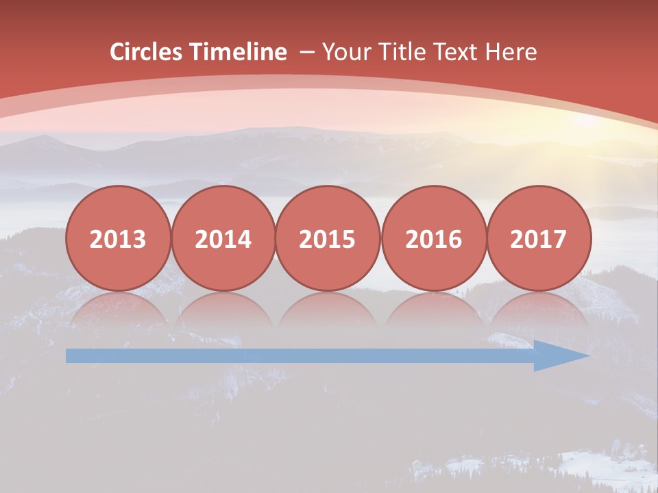 A Sunset Over A Mountain Range With Clouds In The Foreground PowerPoint Template