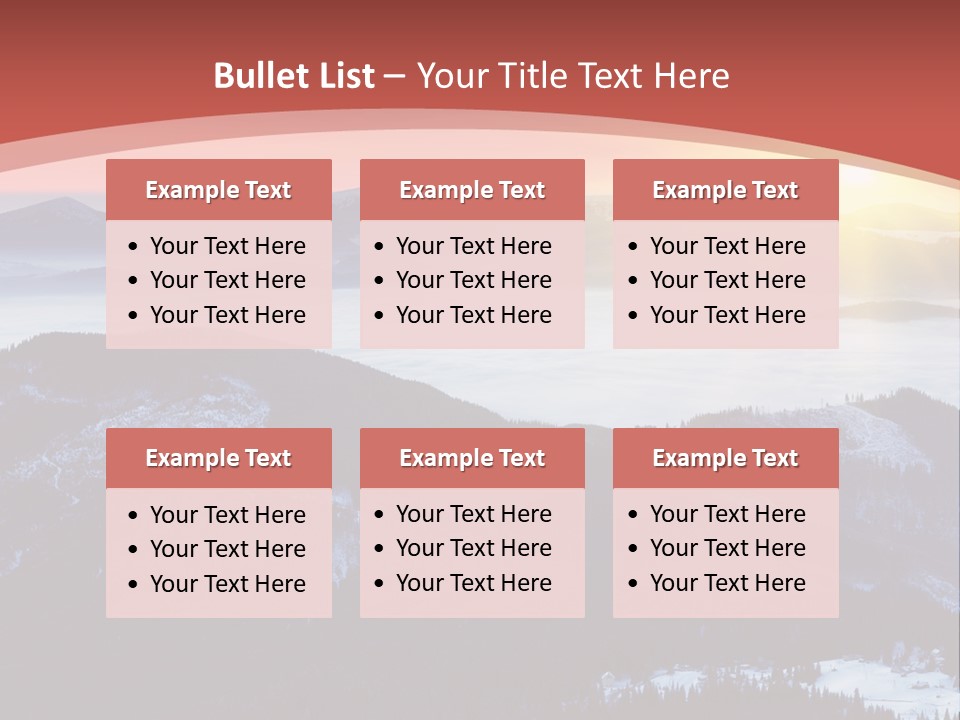 A Sunset Over A Mountain Range With Clouds In The Foreground PowerPoint Template