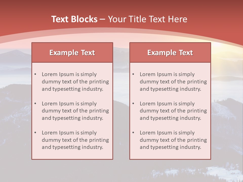 A Sunset Over A Mountain Range With Clouds In The Foreground PowerPoint Template