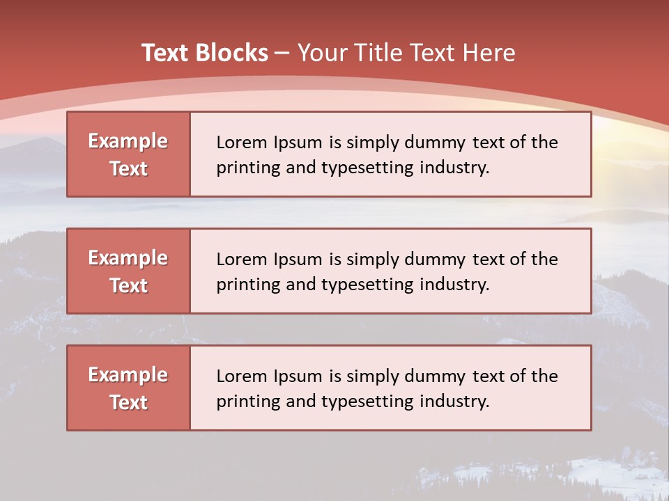 A Sunset Over A Mountain Range With Clouds In The Foreground PowerPoint Template