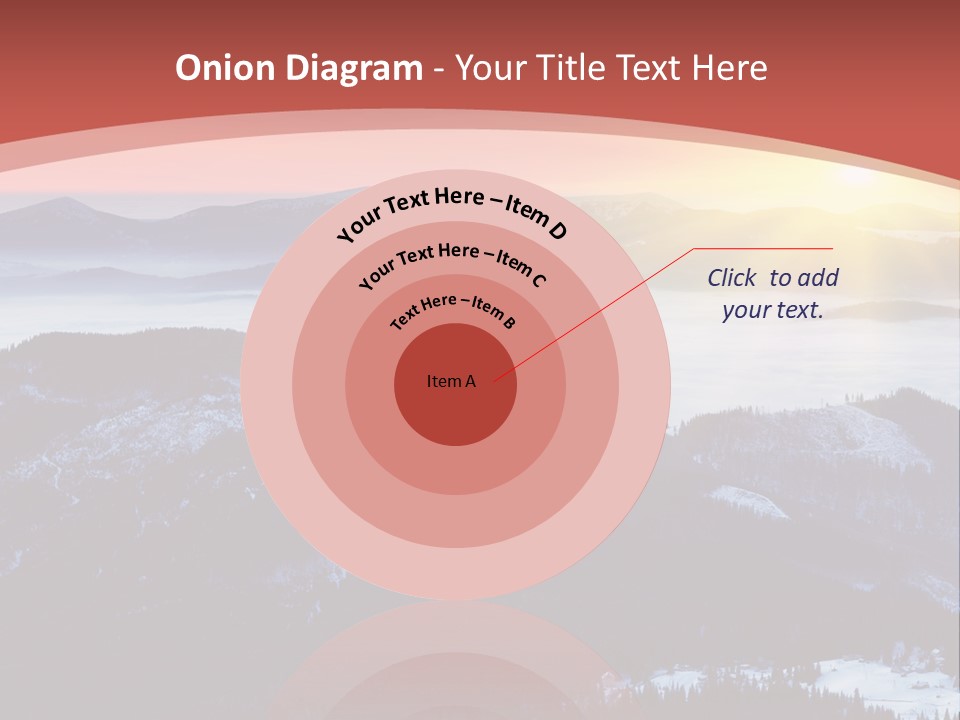 A Sunset Over A Mountain Range With Clouds In The Foreground PowerPoint Template