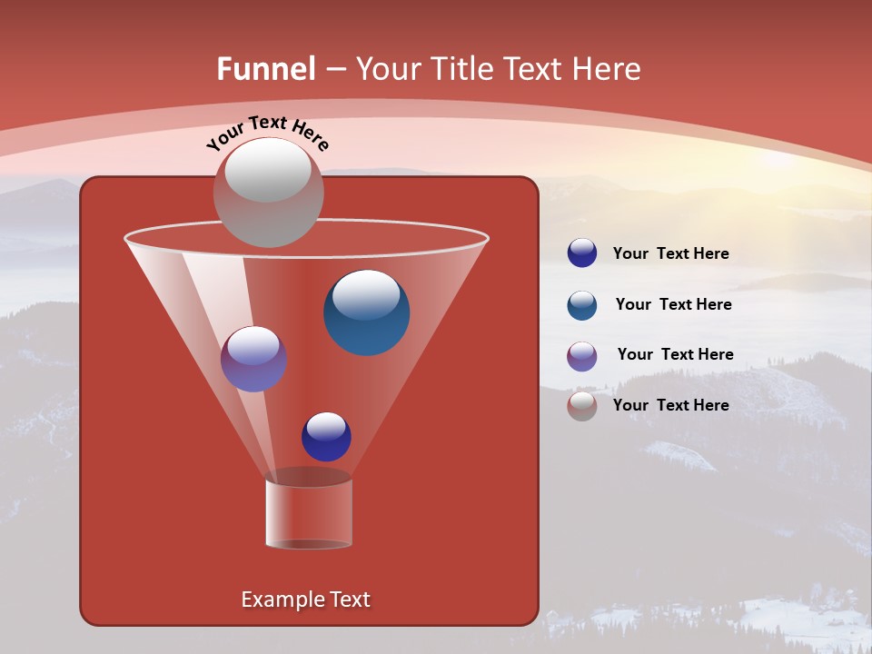 A Sunset Over A Mountain Range With Clouds In The Foreground PowerPoint Template