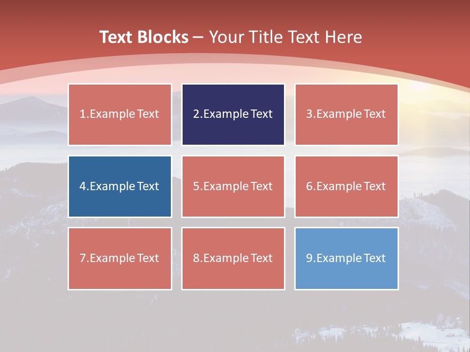 A Sunset Over A Mountain Range With Clouds In The Foreground PowerPoint Template