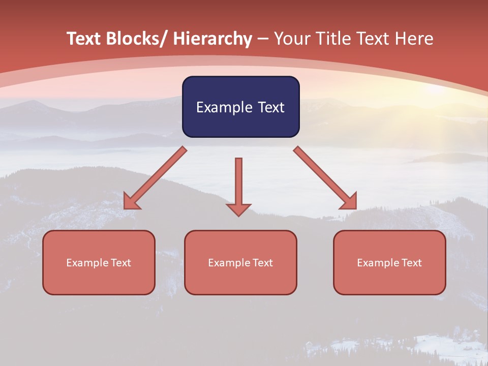 A Sunset Over A Mountain Range With Clouds In The Foreground PowerPoint Template