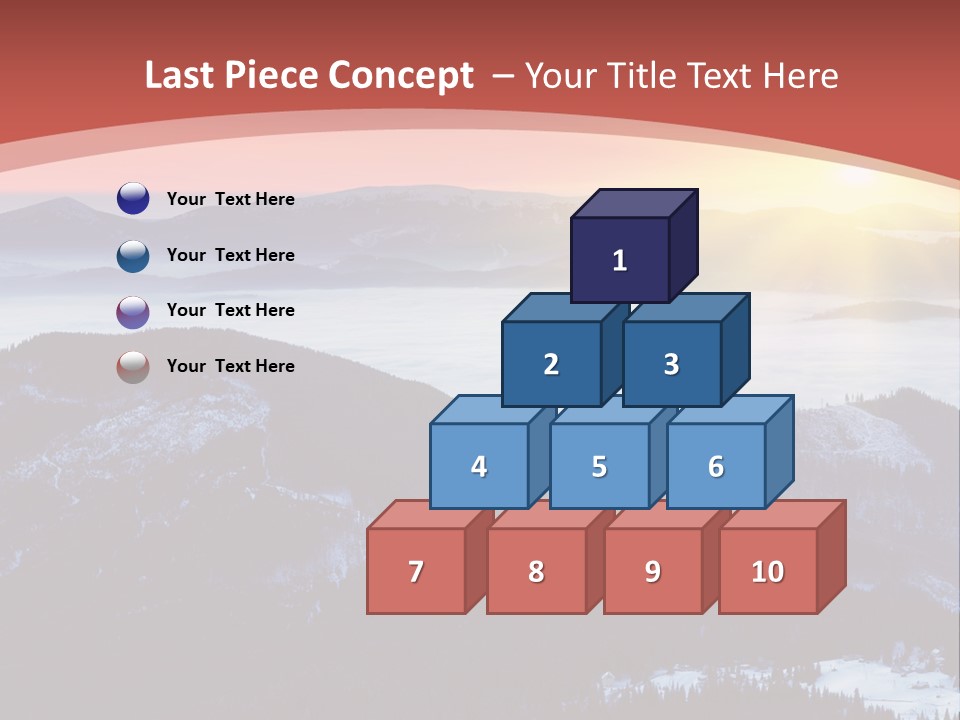 A Sunset Over A Mountain Range With Clouds In The Foreground PowerPoint Template