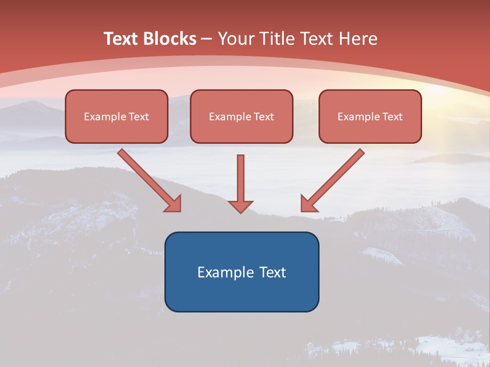 A Sunset Over A Mountain Range With Clouds In The Foreground PowerPoint Template