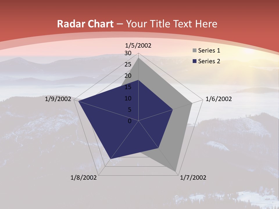 A Sunset Over A Mountain Range With Clouds In The Foreground PowerPoint Template