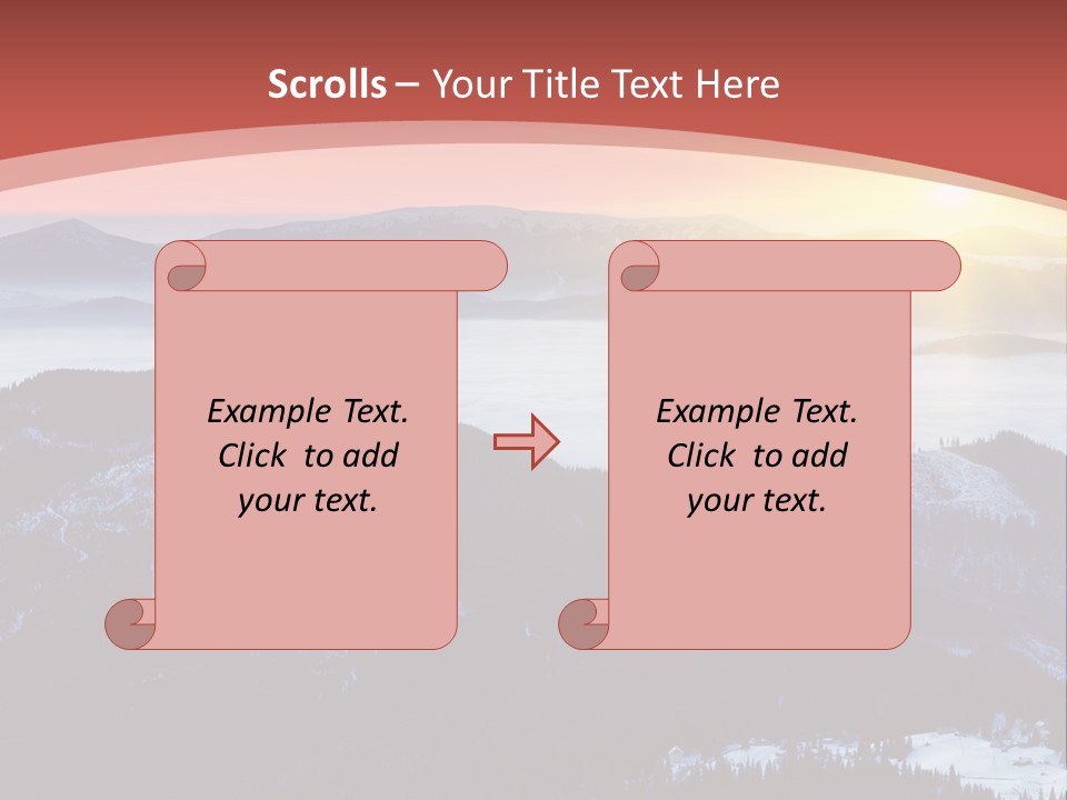 A Sunset Over A Mountain Range With Clouds In The Foreground PowerPoint Template