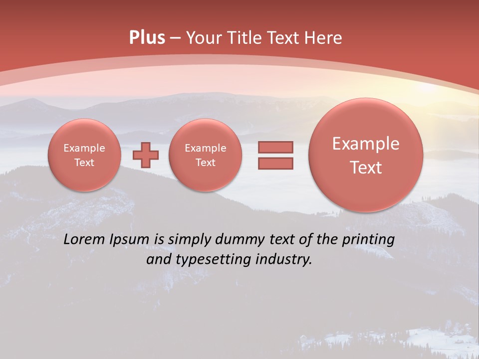 A Sunset Over A Mountain Range With Clouds In The Foreground PowerPoint Template