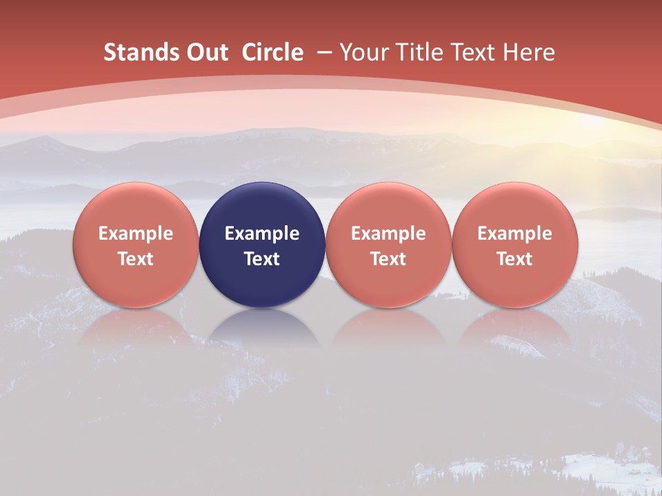 A Sunset Over A Mountain Range With Clouds In The Foreground PowerPoint Template