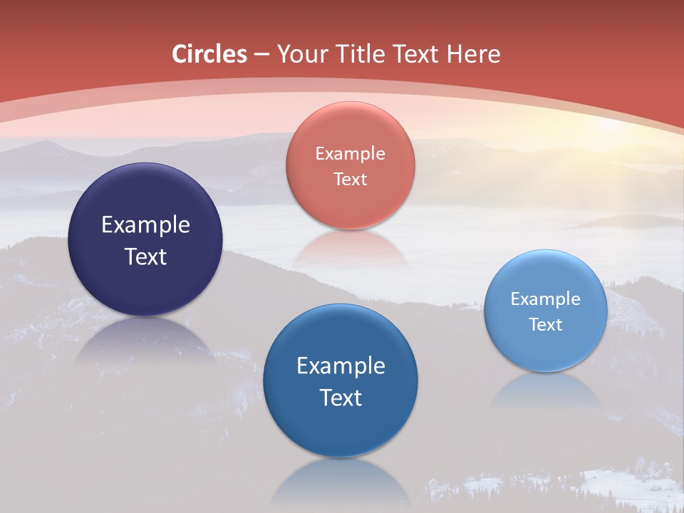 A Sunset Over A Mountain Range With Clouds In The Foreground PowerPoint Template