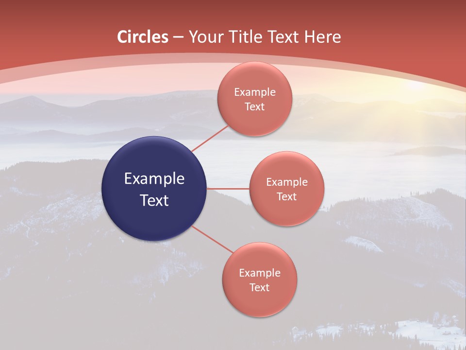 A Sunset Over A Mountain Range With Clouds In The Foreground PowerPoint Template