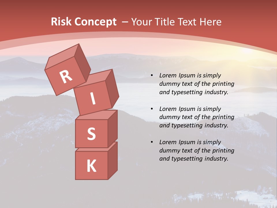 A Sunset Over A Mountain Range With Clouds In The Foreground PowerPoint Template