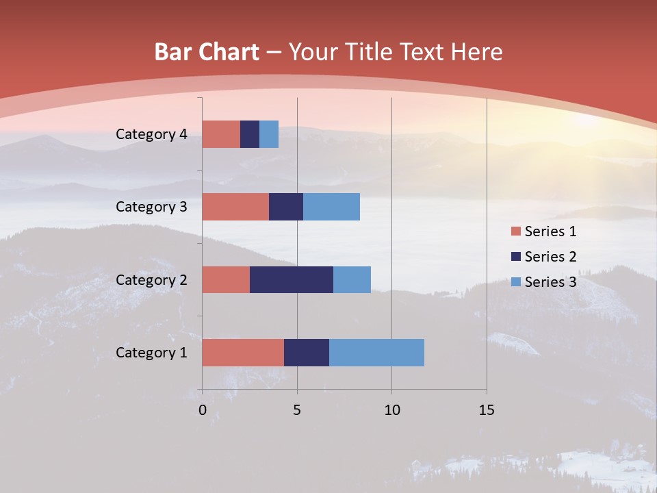 A Sunset Over A Mountain Range With Clouds In The Foreground PowerPoint Template