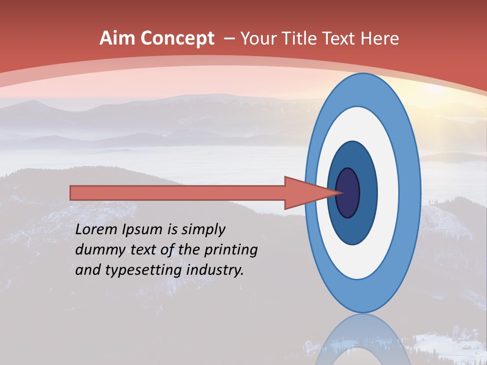 A Sunset Over A Mountain Range With Clouds In The Foreground PowerPoint Template