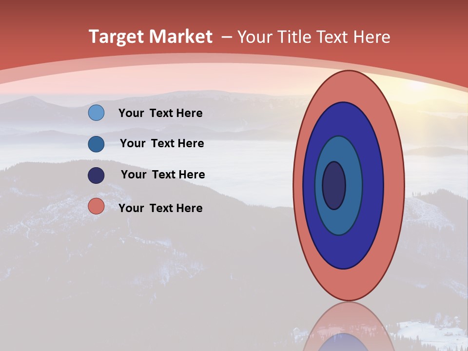A Sunset Over A Mountain Range With Clouds In The Foreground PowerPoint Template