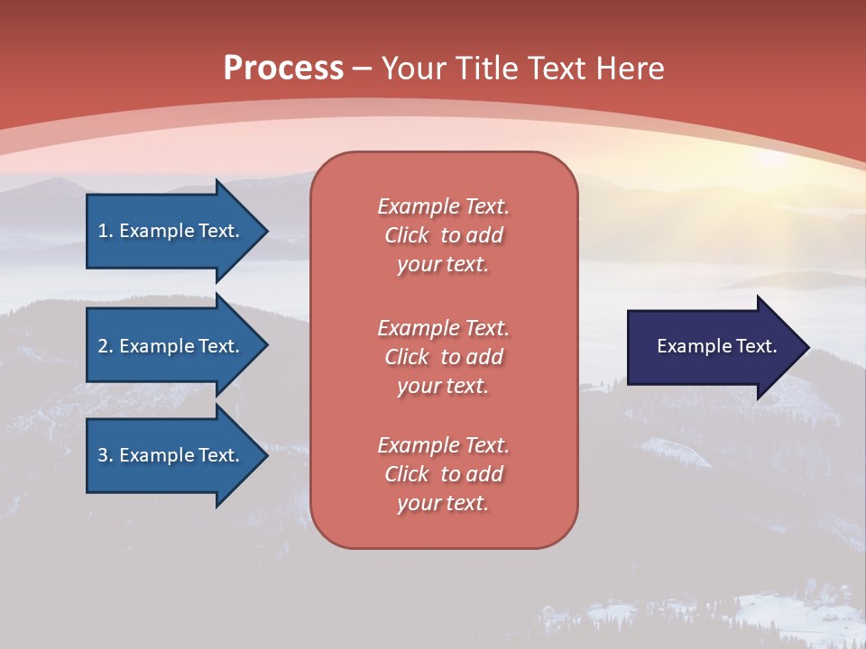 A Sunset Over A Mountain Range With Clouds In The Foreground PowerPoint Template