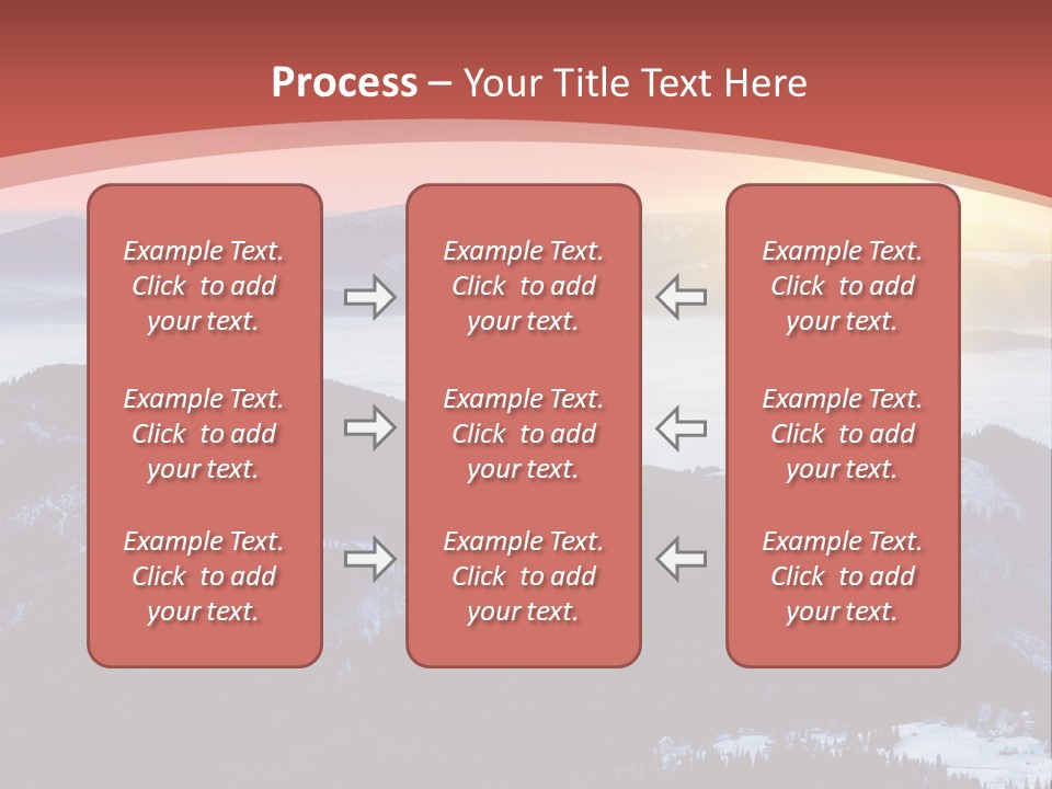 A Sunset Over A Mountain Range With Clouds In The Foreground PowerPoint Template