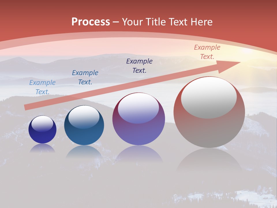 A Sunset Over A Mountain Range With Clouds In The Foreground PowerPoint Template