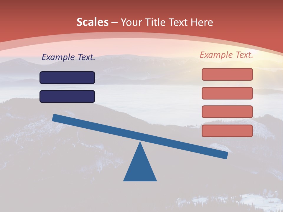 A Sunset Over A Mountain Range With Clouds In The Foreground PowerPoint Template