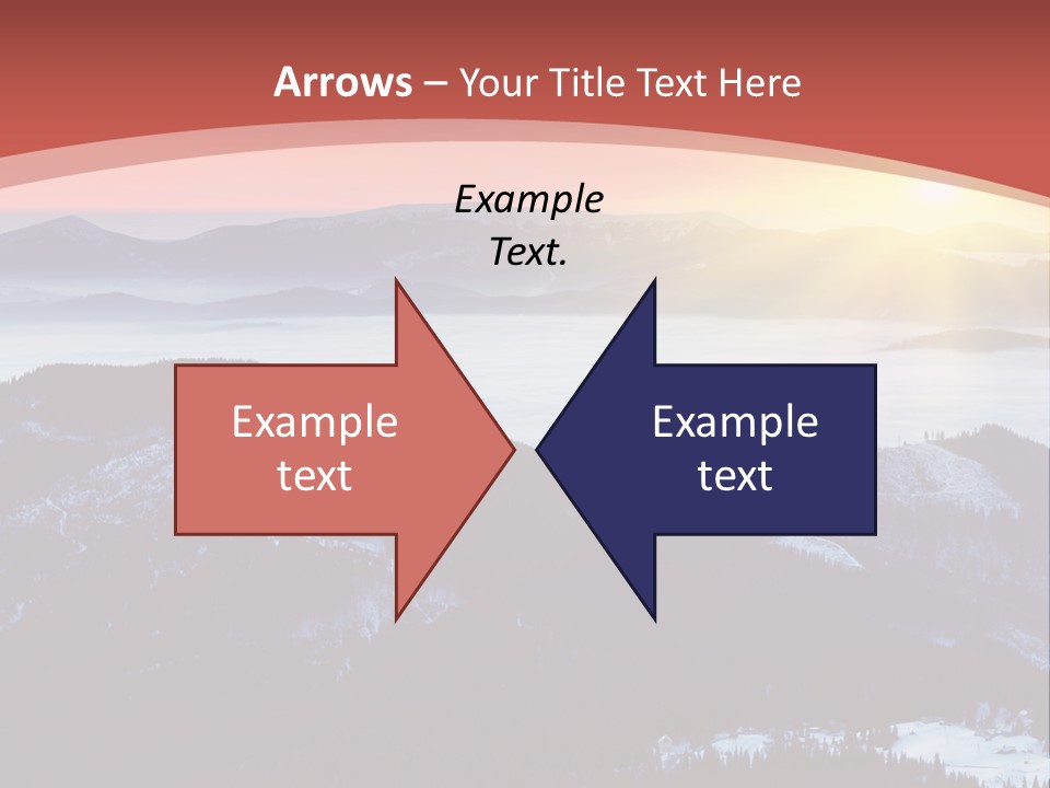 A Sunset Over A Mountain Range With Clouds In The Foreground PowerPoint Template