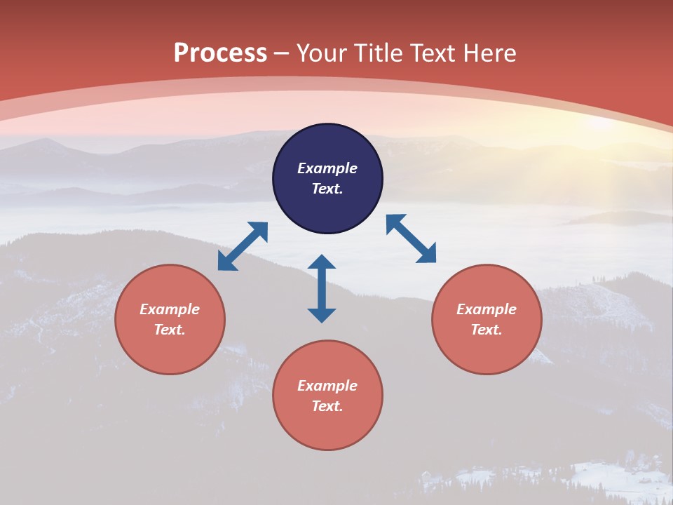 A Sunset Over A Mountain Range With Clouds In The Foreground PowerPoint Template