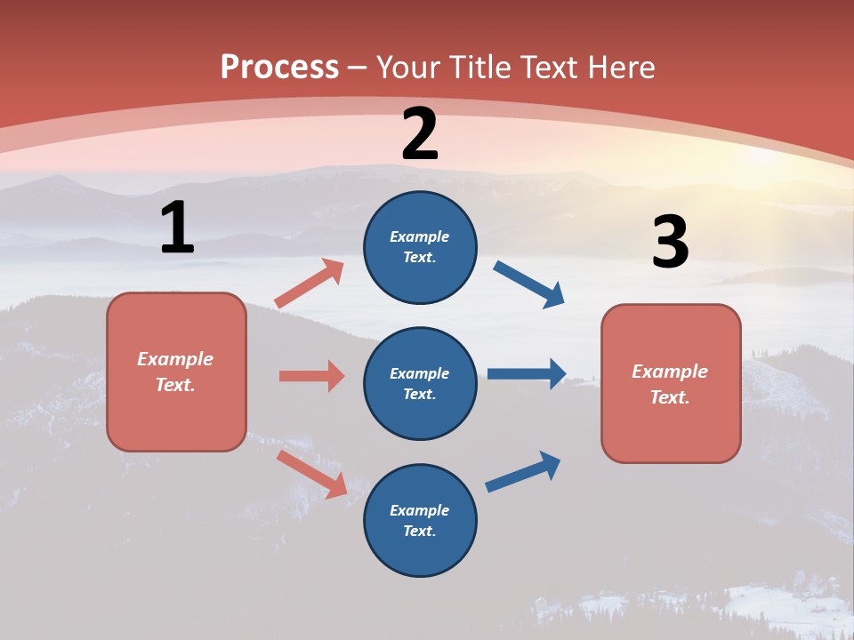 A Sunset Over A Mountain Range With Clouds In The Foreground PowerPoint Template