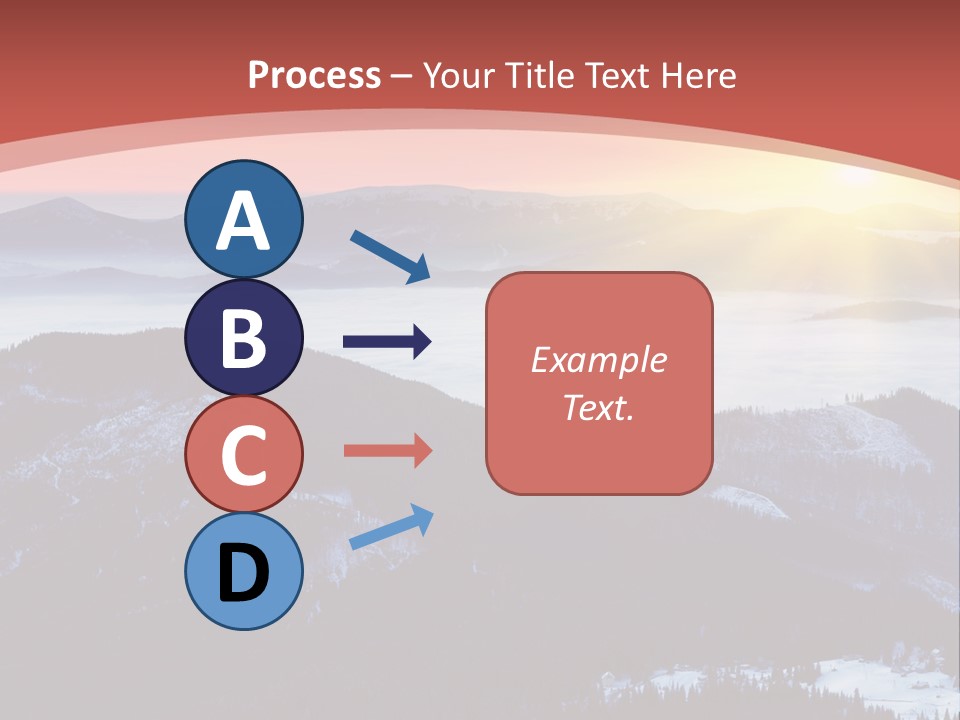 A Sunset Over A Mountain Range With Clouds In The Foreground PowerPoint Template